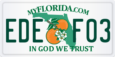 FL license plate EDEF03