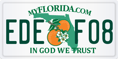 FL license plate EDEF08