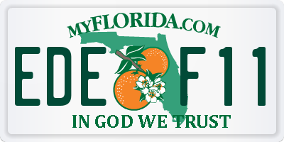 FL license plate EDEF11
