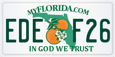FL license plate EDEF26