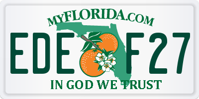 FL license plate EDEF27