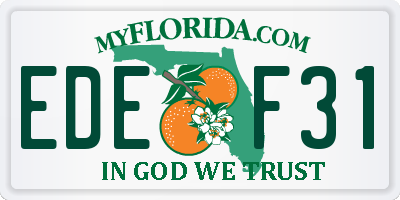 FL license plate EDEF31