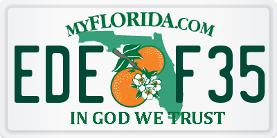 FL license plate EDEF35