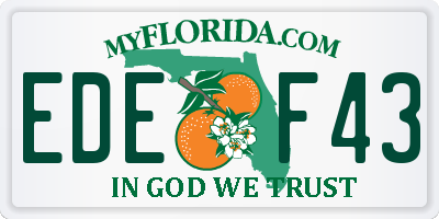 FL license plate EDEF43