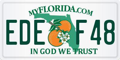 FL license plate EDEF48