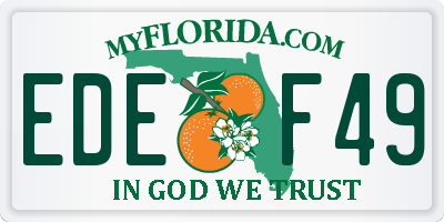 FL license plate EDEF49