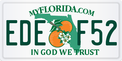 FL license plate EDEF52
