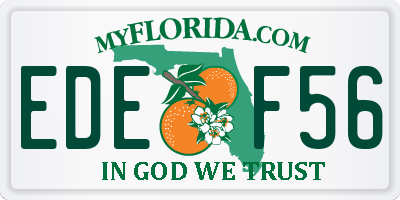 FL license plate EDEF56