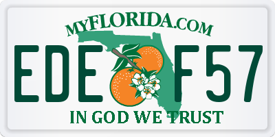 FL license plate EDEF57