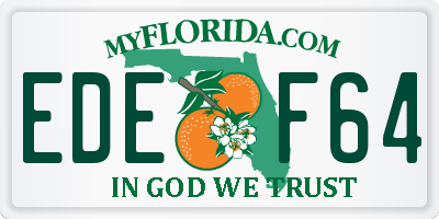 FL license plate EDEF64