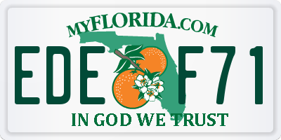 FL license plate EDEF71