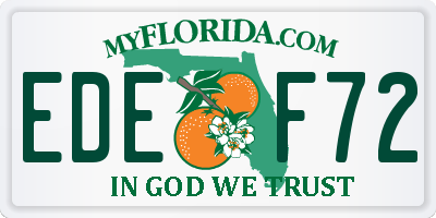 FL license plate EDEF72
