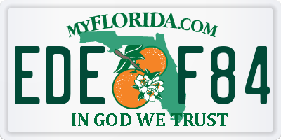 FL license plate EDEF84