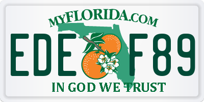FL license plate EDEF89