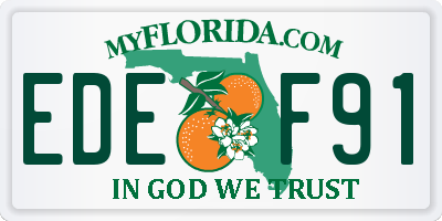 FL license plate EDEF91