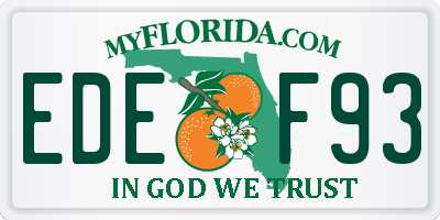 FL license plate EDEF93