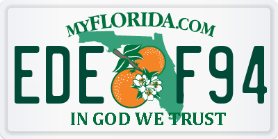 FL license plate EDEF94