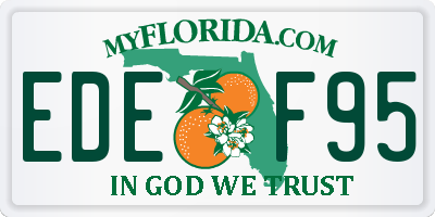 FL license plate EDEF95