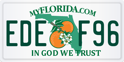 FL license plate EDEF96