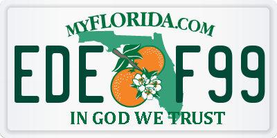 FL license plate EDEF99