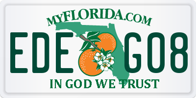 FL license plate EDEG08