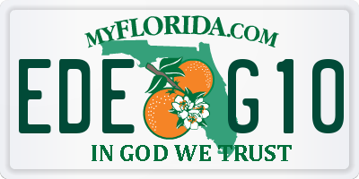 FL license plate EDEG10