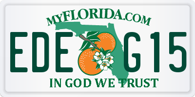 FL license plate EDEG15