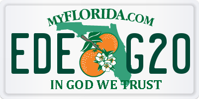 FL license plate EDEG20