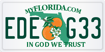 FL license plate EDEG33