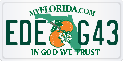 FL license plate EDEG43