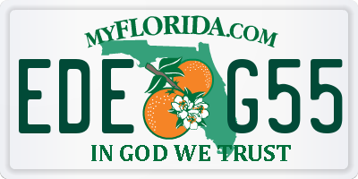 FL license plate EDEG55