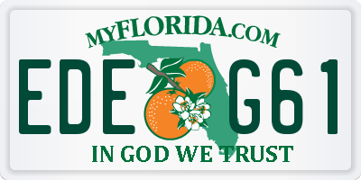 FL license plate EDEG61