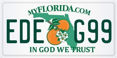 FL license plate EDEG99