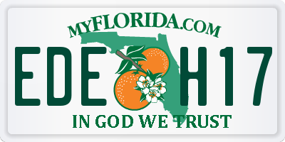FL license plate EDEH17