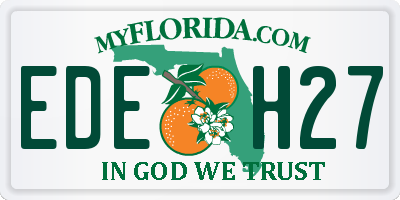 FL license plate EDEH27