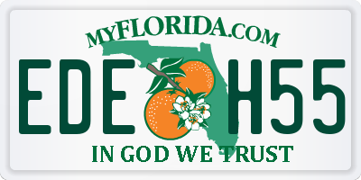 FL license plate EDEH55