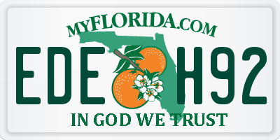 FL license plate EDEH92