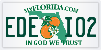FL license plate EDEI02