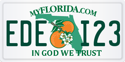 FL license plate EDEI23