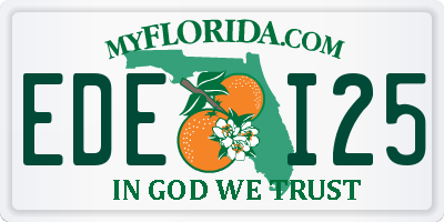 FL license plate EDEI25