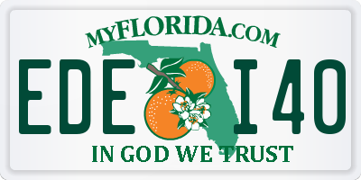 FL license plate EDEI40