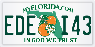 FL license plate EDEI43