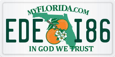 FL license plate EDEI86