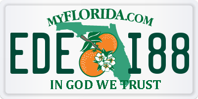 FL license plate EDEI88