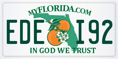 FL license plate EDEI92