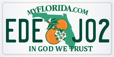 FL license plate EDEJ02