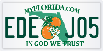 FL license plate EDEJ05