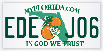 FL license plate EDEJ06