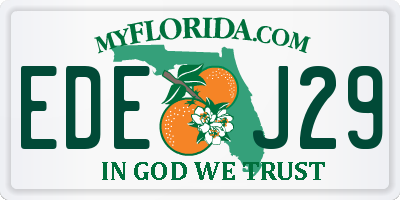 FL license plate EDEJ29