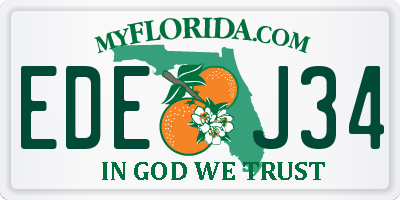 FL license plate EDEJ34